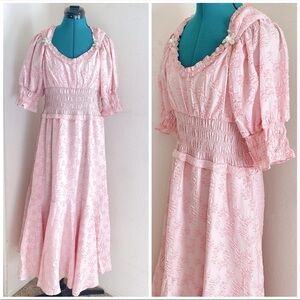 Sister Jane Pink Floral Prarie Women's Dress L